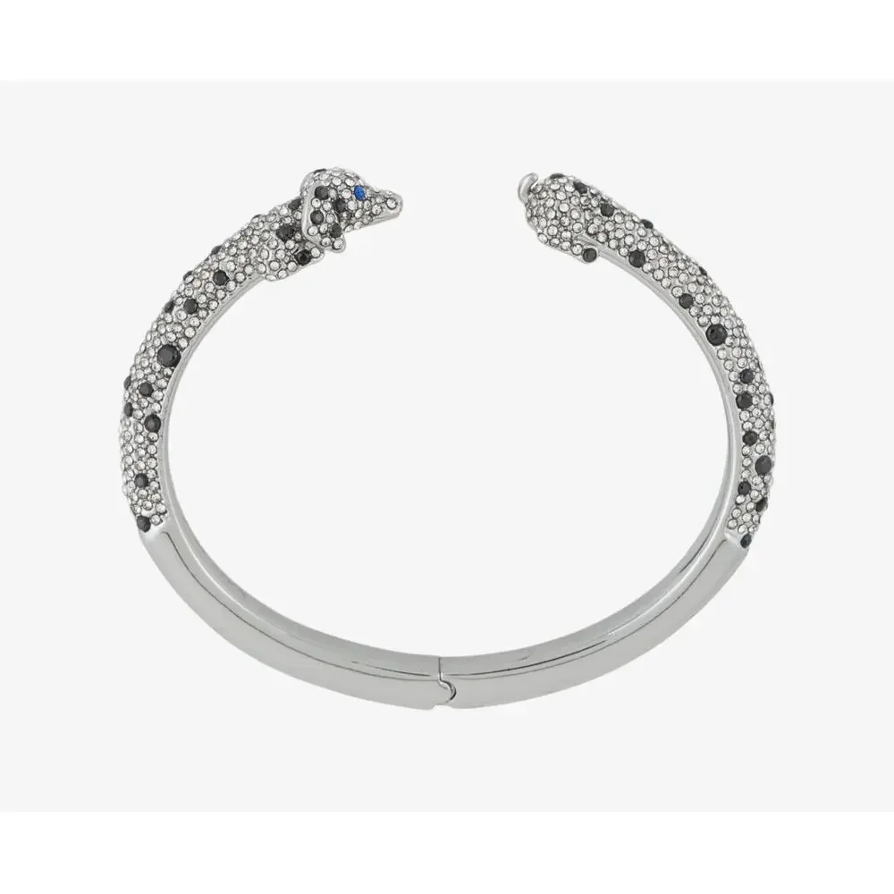 Kate Spade New York  Cubic Zirconia Pave 'Hot Dog' Hinged Cuff Bracelet NWT - Picture 2 of 8